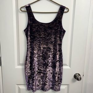 Cute purple velvet mini dress!